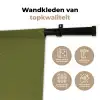 Lijntekening - Appel - Olijfgroen - Blaadje Wandkleed katoen klein -sfeer2