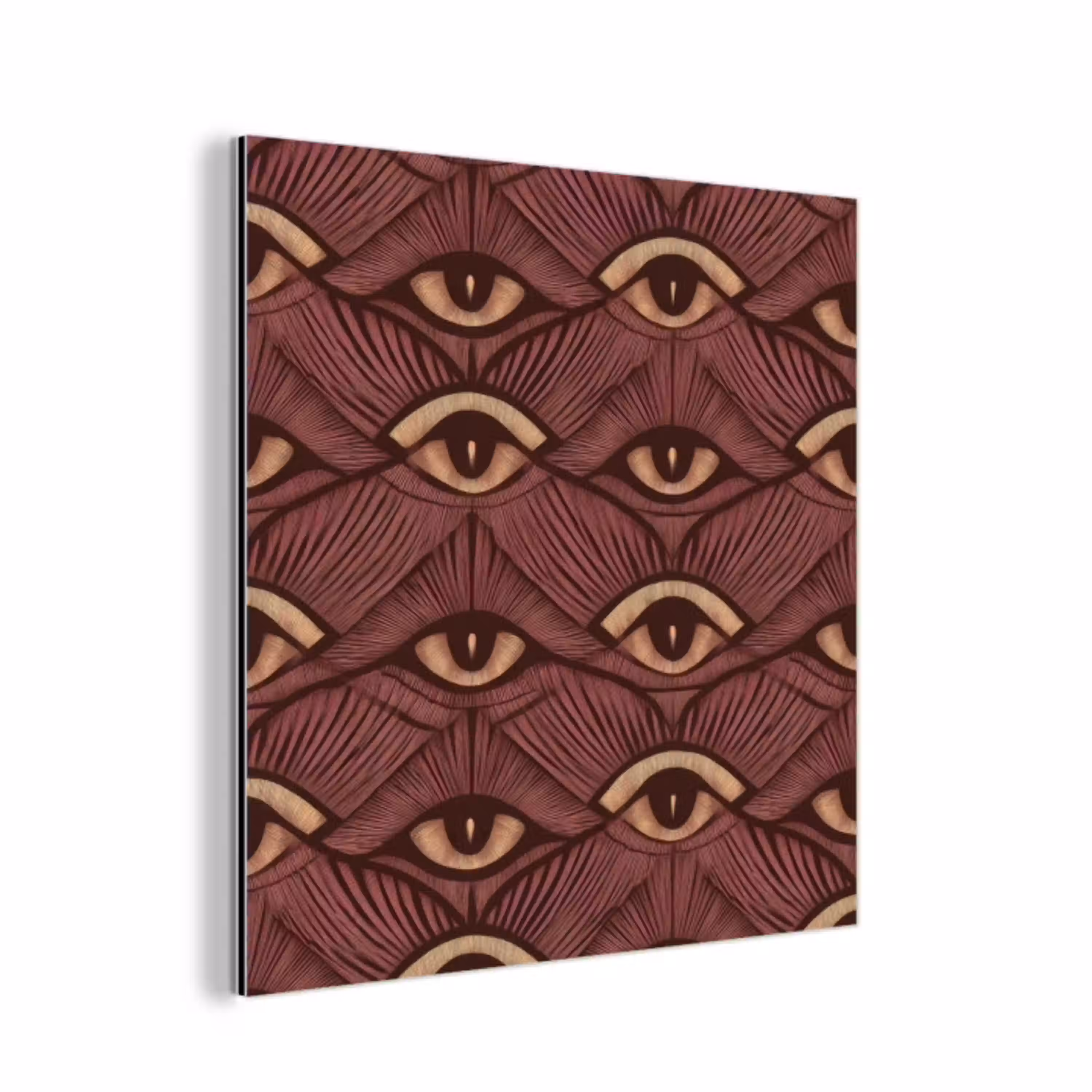 Mystiek - Ogen - Bruin aluminium wit klein 46 -3d