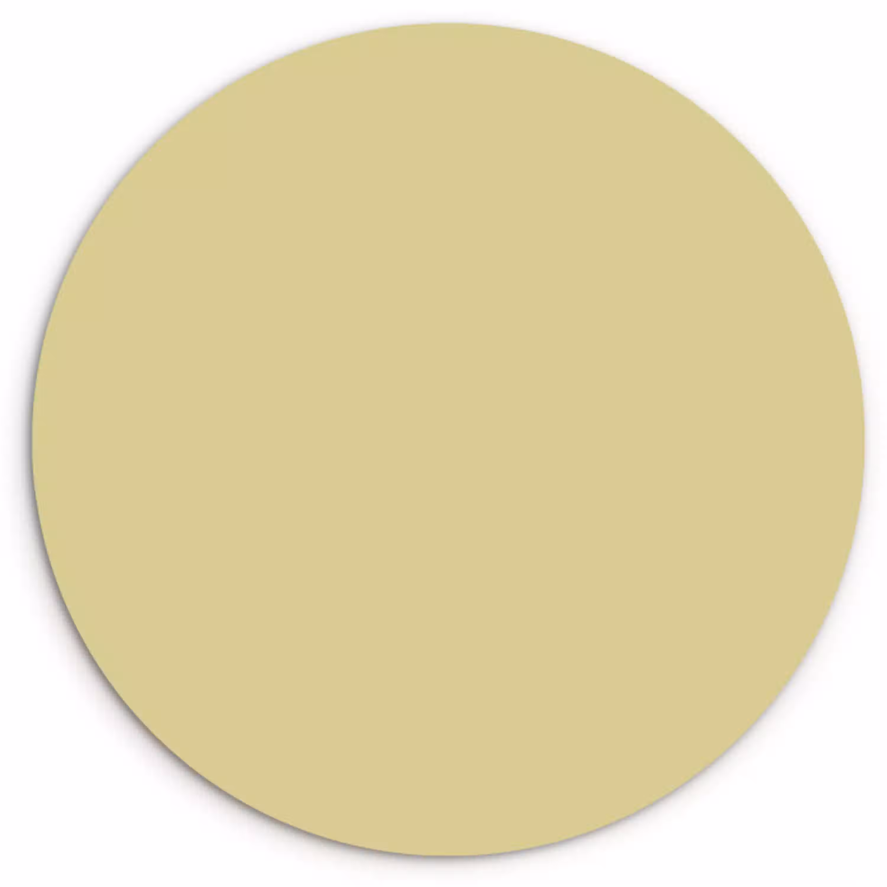 Golden - Clover - Geel Wandcirkel kunststof plaat 5mm dik klein 188 -3d