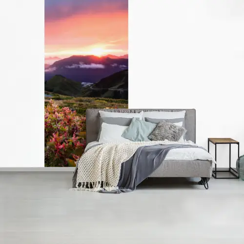 Bergen - Kleuren - Bloemen fotobehang vinyl groot -slaapkamer
