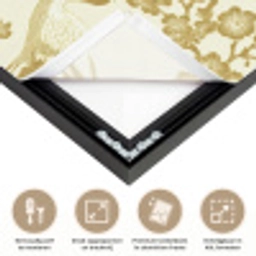 Kraanvogels - Kersenbloesem - Goud Textielframe zwart klein 947 -USP_feed_closeupNL