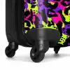 Neon panterprint op paars met kleurrijke accenten NBS - Handbagage koffer - Volwassenen Unisex middel -wiel