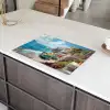 Boten - Rotsen - Zee - Zon Inductie beschermer vinyl 3mm klein -sfeer8
