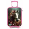 Lichtbruin paard tussen de bloemen Kinderkoffer - Roze klein -zz3dotto