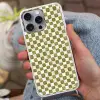 Schaak - Patroon - Groen Hoesje iPhone 16 Pro Max met koord klein 804 -sfeer3