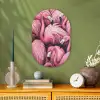 Flamingo - Roze - Dieren Wandcirkel Ovaal Forex klein -sfeer2