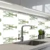 Kreeften - Groen - Patroon keuken achterwand 2 middel -3d_schuin