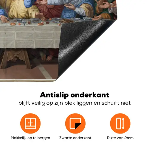 Het laatste avondmaal - Leonardo da Vinci Inductie beschermer vinyl 3mm klein -zzzzzzz-td-onderkant