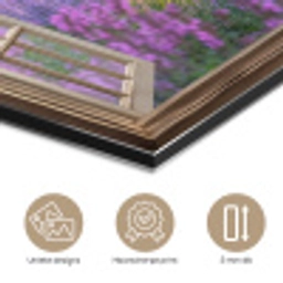 Doorkijk - Bloemen - Raam - Natuur aluminium wit klein -closeup_NL