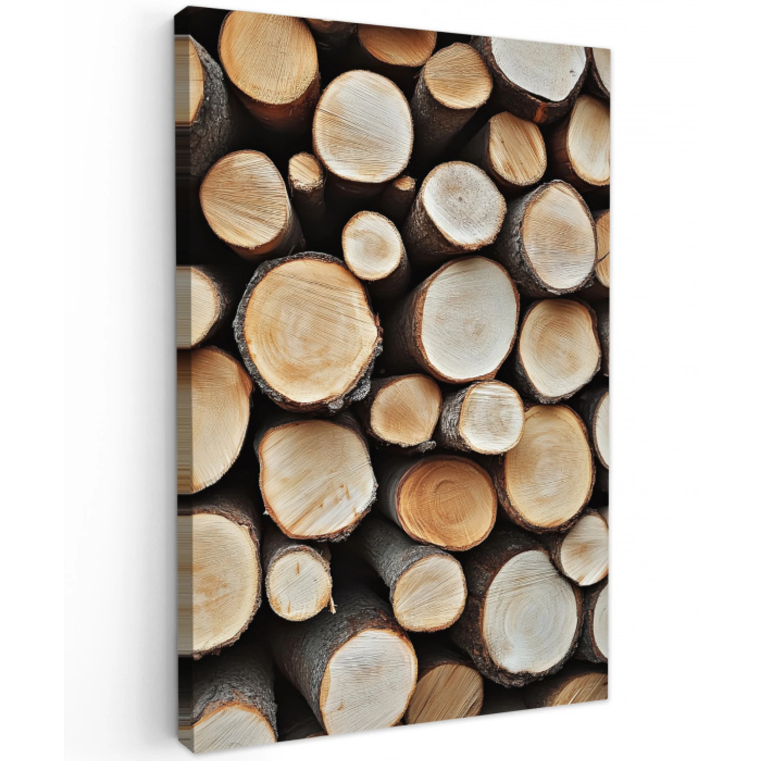 Hout - Boomstammen - Textuur Tuinposter op houten frame 2 cm dik klein -3d