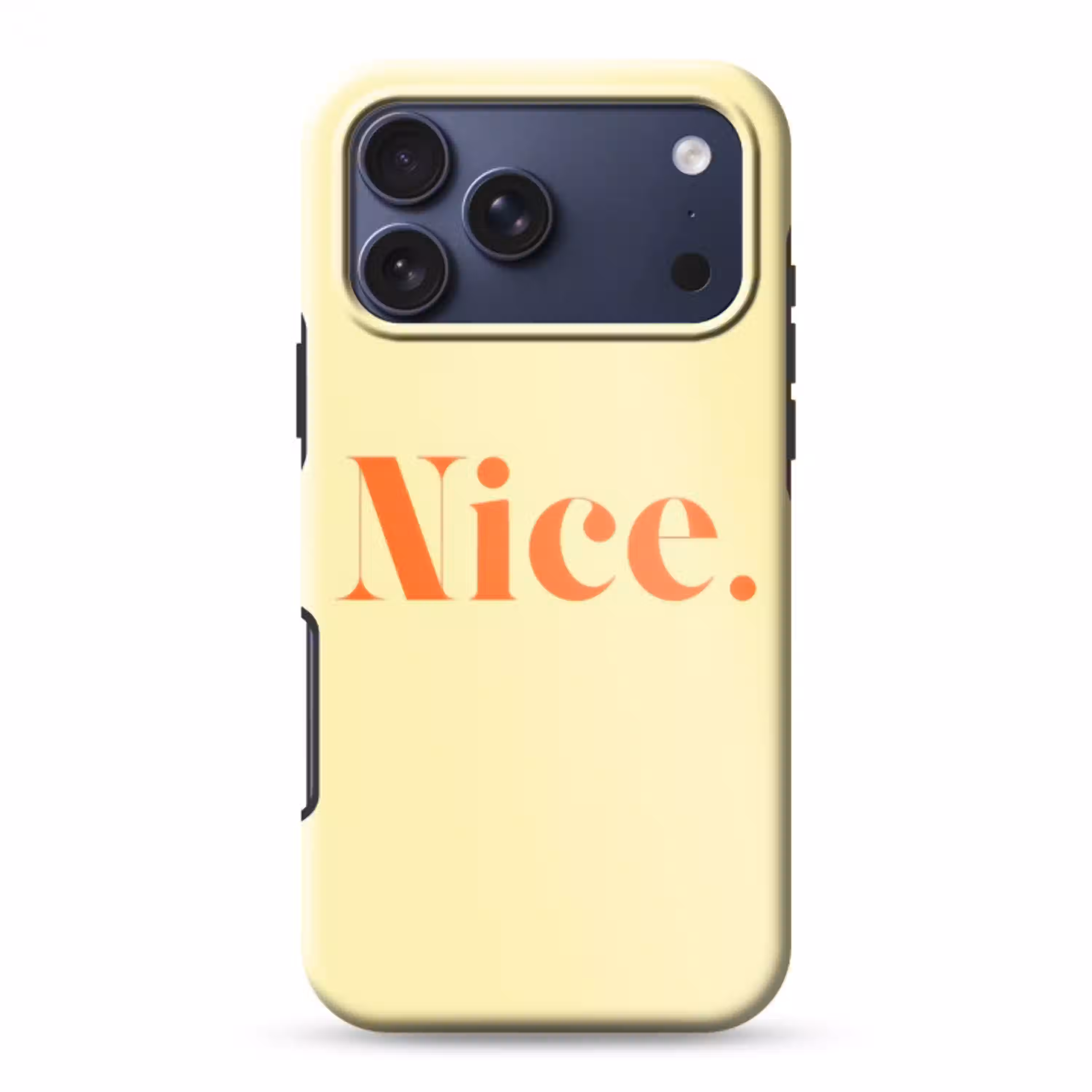 Nice - Oranje - Geel - Minimalistisch Toughcase MagSafe Apple iPhone 17 Pro Max klein -3d