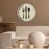 Zwart - Bestek - Rondje Akoestische PET Vilt - Rond klein -sfeer1