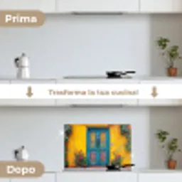 Deuren - Kleurrijk - Planten keuken achterwand spatscherm klein -voor_na_IT
