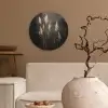 Siergras - Pluimen - Verlichting - Zwart Wandcirkel kunststof plaat 5mm dik klein -sfeer1