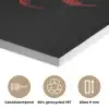 Krab - Rood - Tekst - Zwart PET vilt klein -closeup_NL