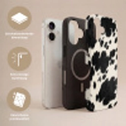 Patroon - Vacht - Zwart - Wit Toughcase MagSafe Apple iPhone 17 klein -USP_Lagen_NL
