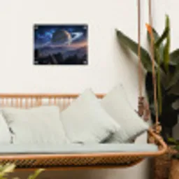 Fantasy - Kosmos - Landschap tuinposter los doek klein -sfeer7