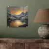 Berglandschap met Gouden Zonsondergang plexiglas 5mm klein -sfeer3