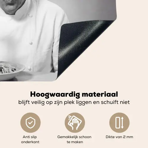Chef - Spaghetti - Pasta Inductie beschemer met haakjes klein -ky-onderkant-nl