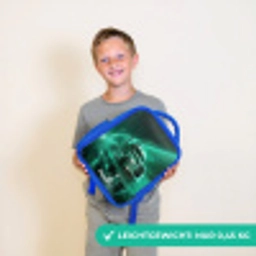Vrachtwagen - Neon - Groen - Stad Kinderrugzak - Blauw middel -sfeer1_DE