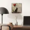 Street art - Kat - Ballon - Graffiti - Banksy plexiglas 5mm klein -sfeer6
