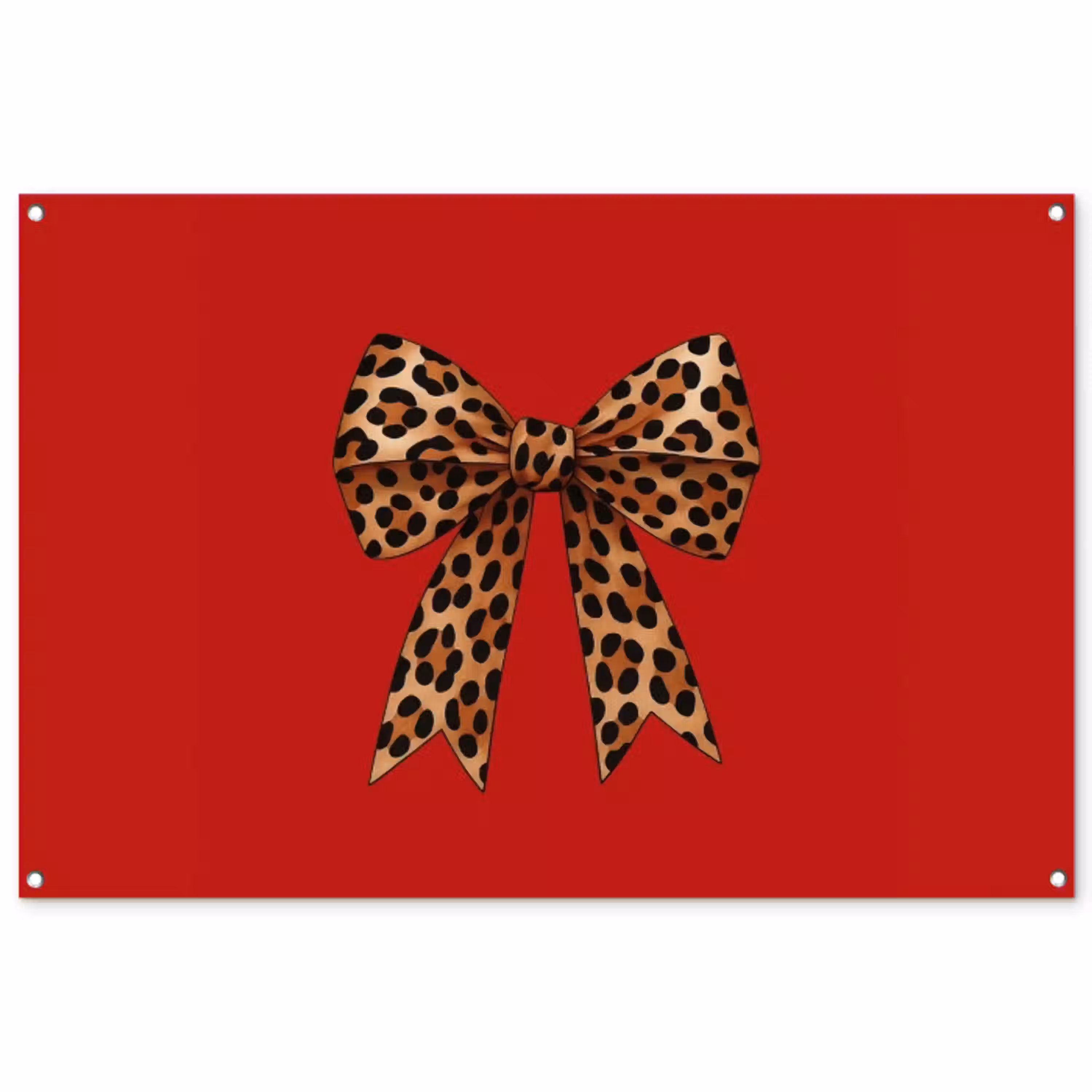 Strik - Sierlijk - Panter - Rood tuinposter los doek groot -3d