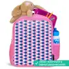 Schubben - Patroon - Blauw - Roze Kinderrugzak - Roze middel -inhoud_NL