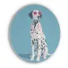 Dalmatiër - Zonnebril - Blauw Akoestische PET Vilt - Rond klein -3d