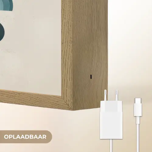 Geometrisch - Strakke vormen - Kleurrijk Light Box met batterij (Wandlamp) middel -USP_websiteoplaadbaarNL