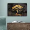 Boom - Schilderij - Goud - Abstract canvas 2cm klein -sfeer4