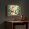 Flamingo - Dinosaurus - Strand - Kleurrijk Light Box met batterij (Wandlamp kind) middel -sfeer5_kind