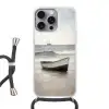Roeiboot - Zee - Horizon Hoesje iPhone 16 Pro Max met koord klein -3d