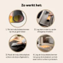 Kleurrijk - Ruitpatroon - Bladvormen Inductie beschermer vinyl 3mm middel 274 -sfeer9