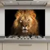 Leeuw - Dieren - Zwart - Licht - Bruin - Portret keuken achterwand spatscherm klein -3d_website
