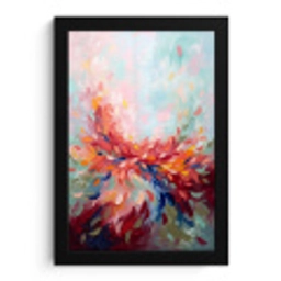 Bloemen - Abstract - Kunst - Modern fotolijst zwart zonder passe partout klein -3d