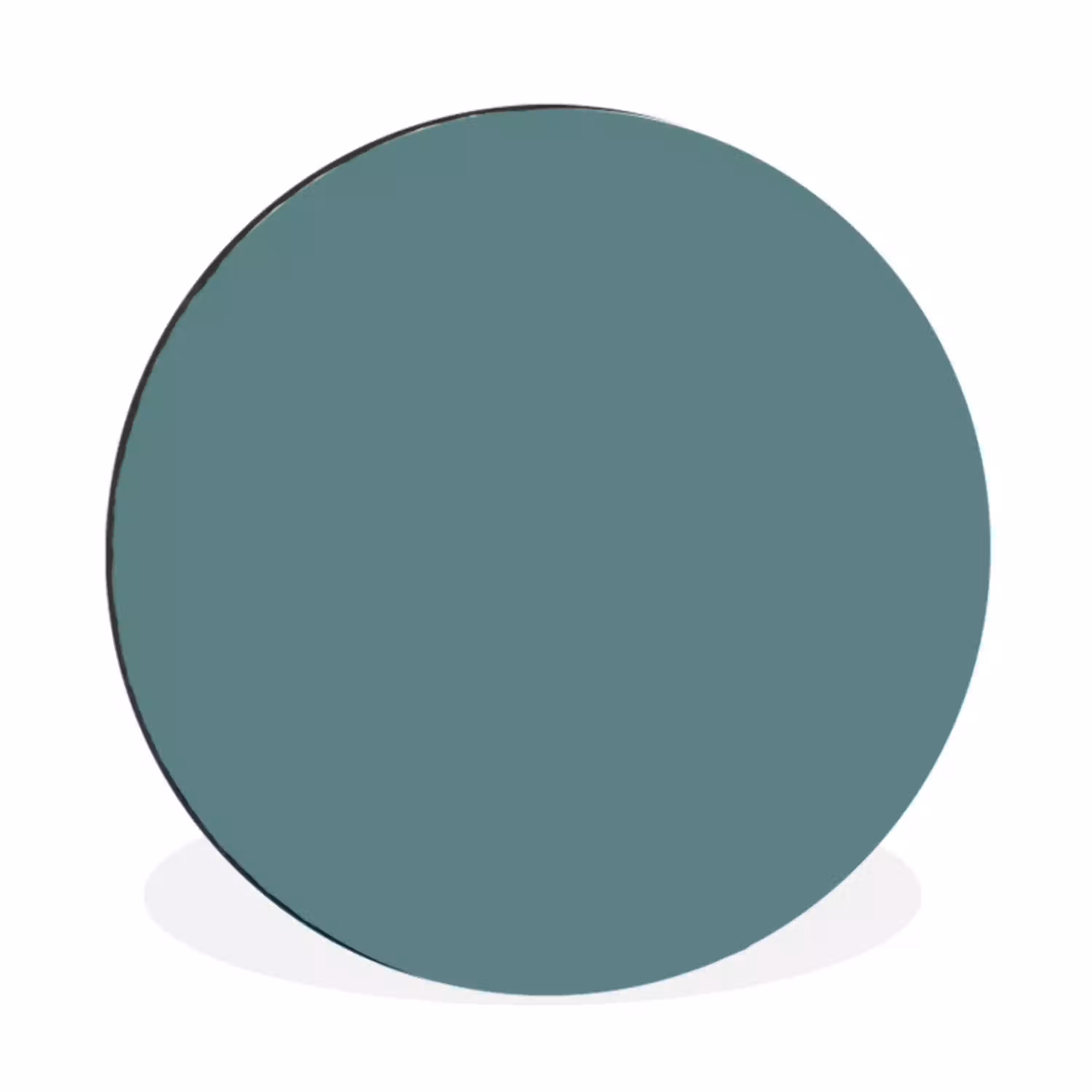 Serene - Teal - Blauw Wandcirkel aluminium klein 190 -3d