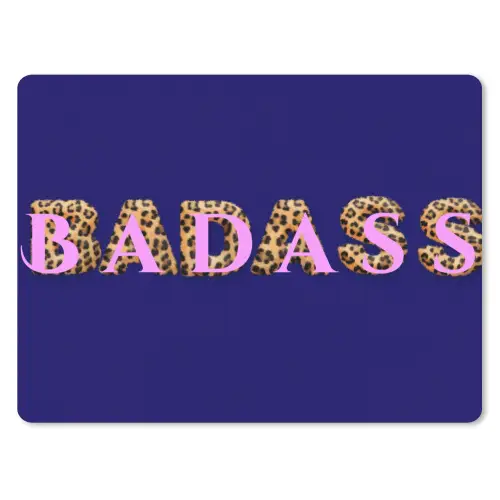 Badass - Panterpint - Schaduw - Roze muismat rubber klein -3d