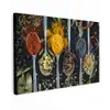 Kruiden - Lepel - Specerijen - Zwart - Keuken canvas 2cm klein -z3d