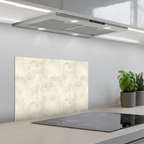 Patroon - Organisch - Beige keuken achterwand spatscherm klein 900 -3d_schuin
