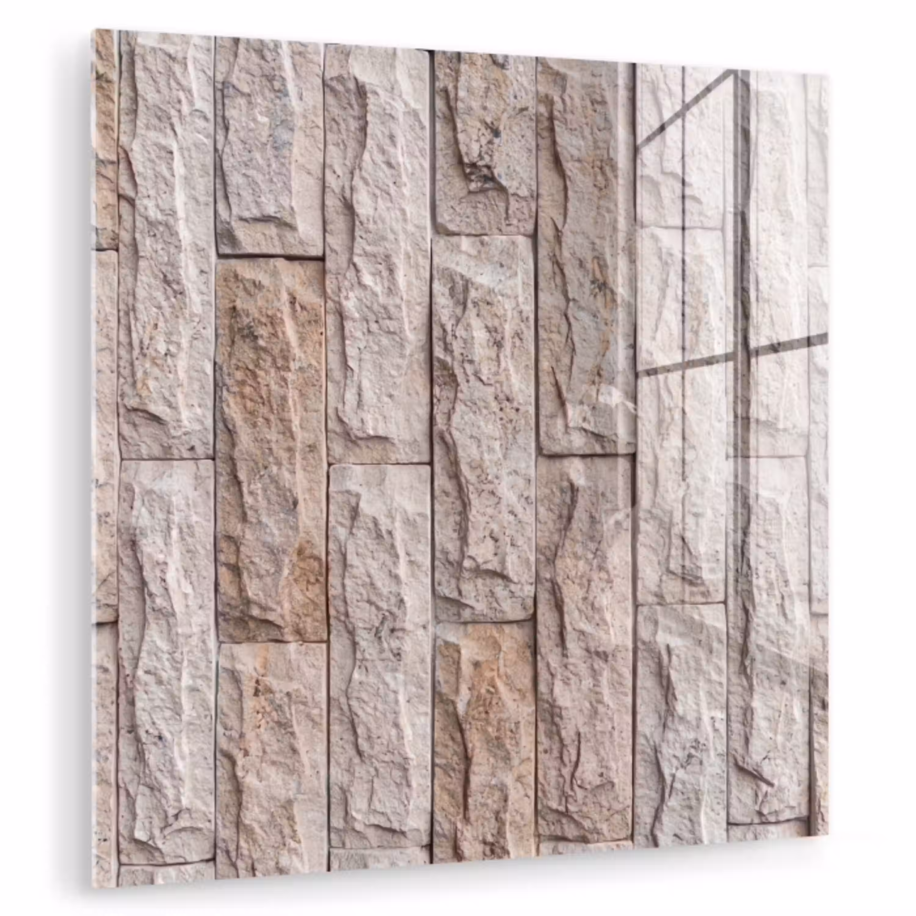 Muur - Steen - Ruw - Beige - Textuur plexiglas 5mm klein -zzzproduct_nieuw