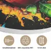 Koffie - Graffiti - Drinken - Abstract Akoestische PET Vilt - Rond klein -closeup_DE