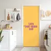 Love yourself - Roze - Geel deurposter klein -sfeer5