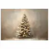 Kerst - kerstboom - Sneeuw - Art poster papier klein -3d
