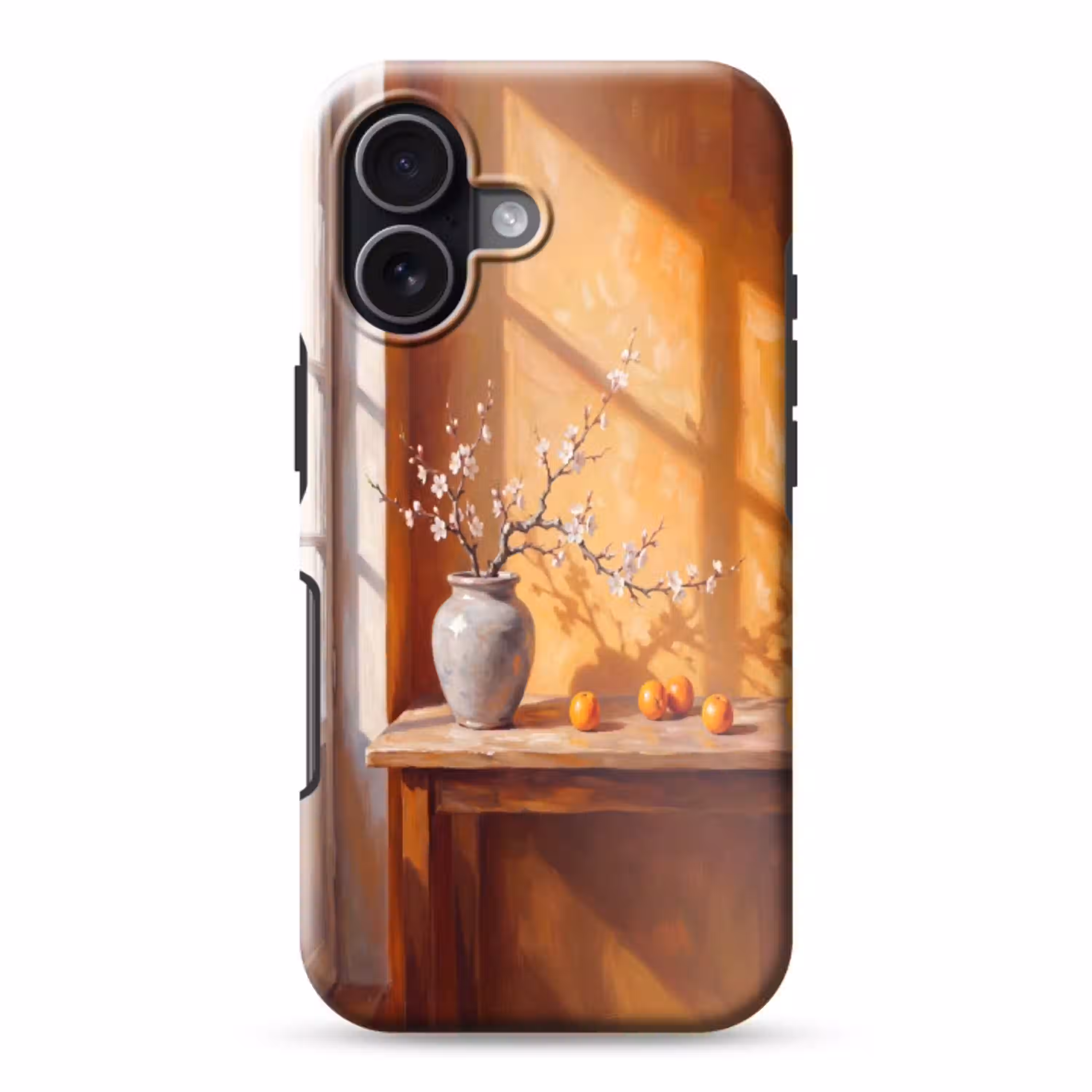 Witte bloemen - Stilleven Toughcase MagSafe Apple iPhone 17 klein -3d