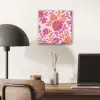 Bloemenpatroon - Roze - Oranje - Bloemen aluminium wit klein -sfeer5