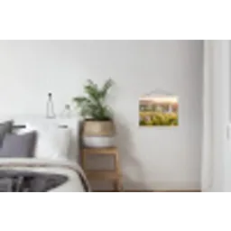 Vlinders - Waterval - Bloemenveld textielposter latten blank klein -woonkamer