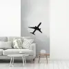 Minimalistisch - Silhouet - Zwart - Vliegtuig fotobehang vinyl groot -woonkamer