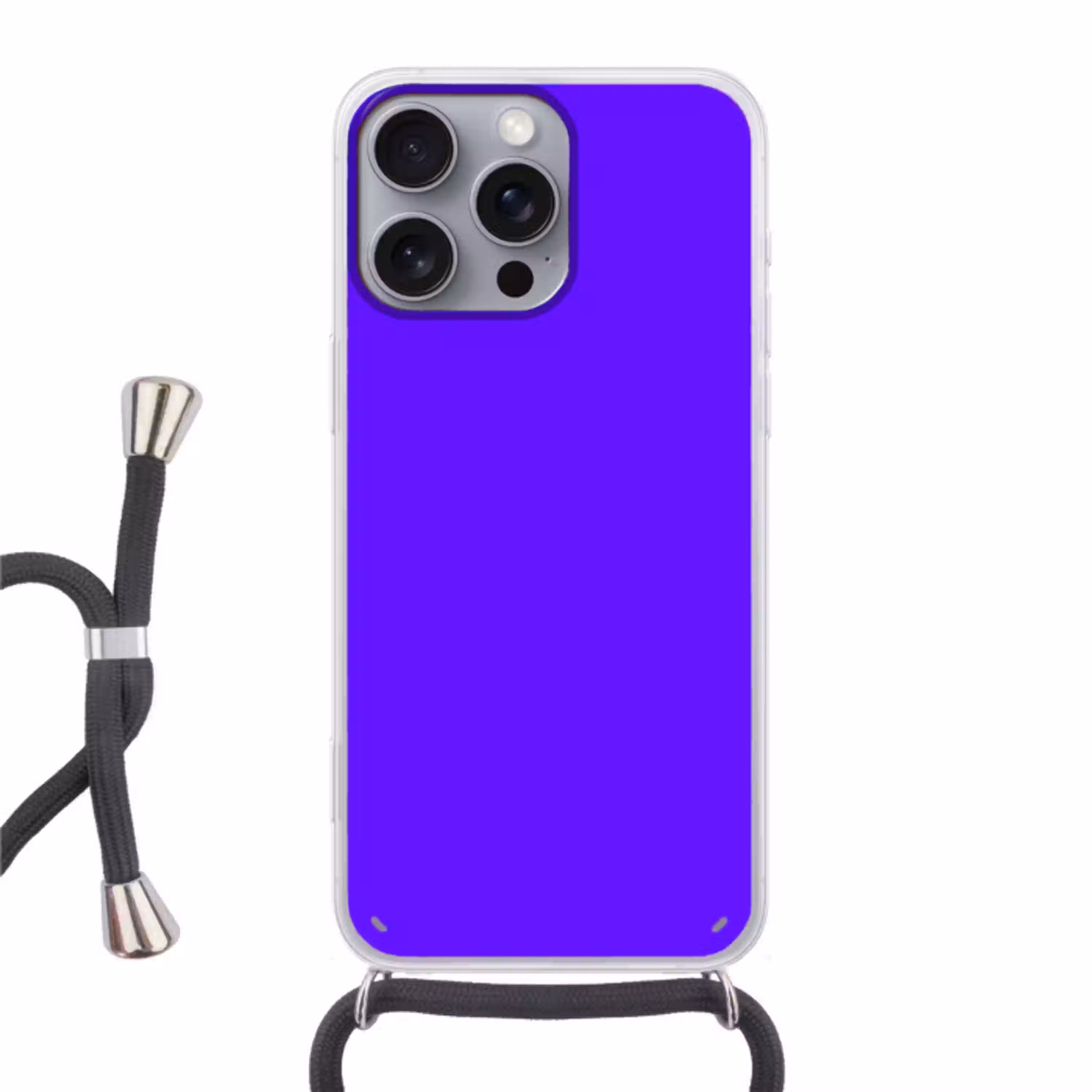 Electric - Indigo - Paars Hoesje iPhone 16 Pro Max met koord klein 804 -3d