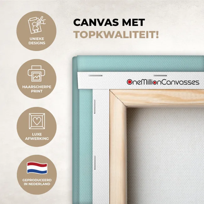 Slagroom - Taart - Blauw - Eten KitchenYeah - Keuken - Canvas klein -zcloseup