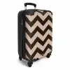 Zigzag patroon in verschillende tinten bruin NBS - Handbagage koffer - Kinderen Unisex middel -productfoto_3d